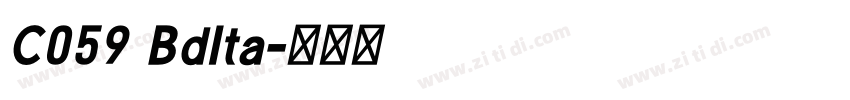 C059 BdIta字体转换